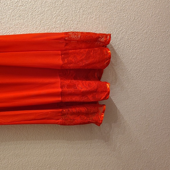 Lingerie 2 Piece Plus XXL Wine Floral Lace Spaghetti Straps Slip & Thong B3 X P - Picture 3 of 13